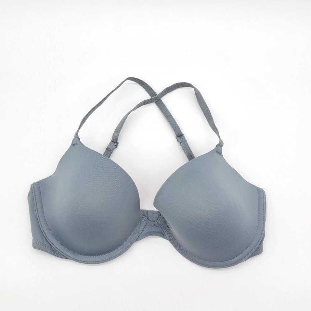 PINK Victorias Secret Wear Everywhere Demi Bra Size 32D Demi Buste Bra Gray - Picture 7 of 11